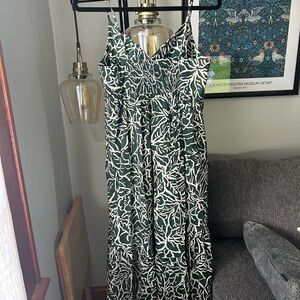 GAP Green and White Women's Dress